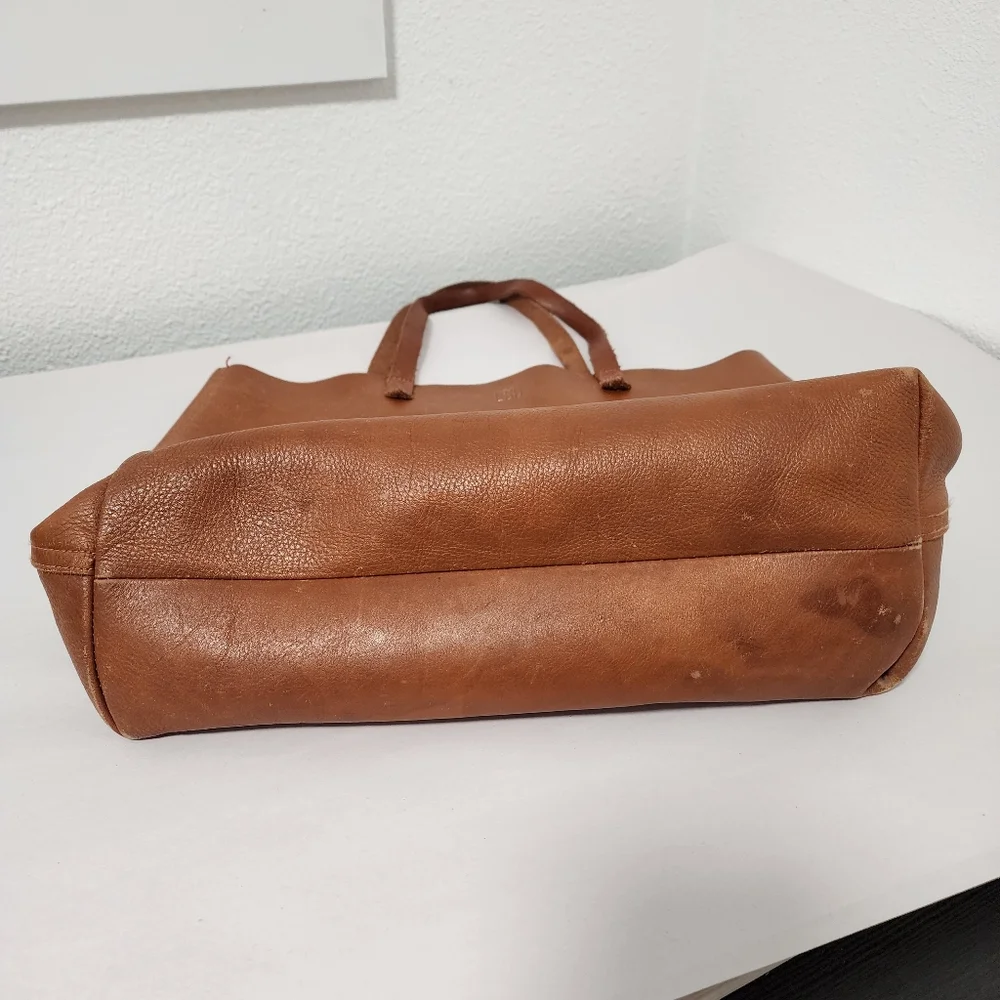 Madewell The Transport Tan Leather Tote Bag - Picture 10 of 13